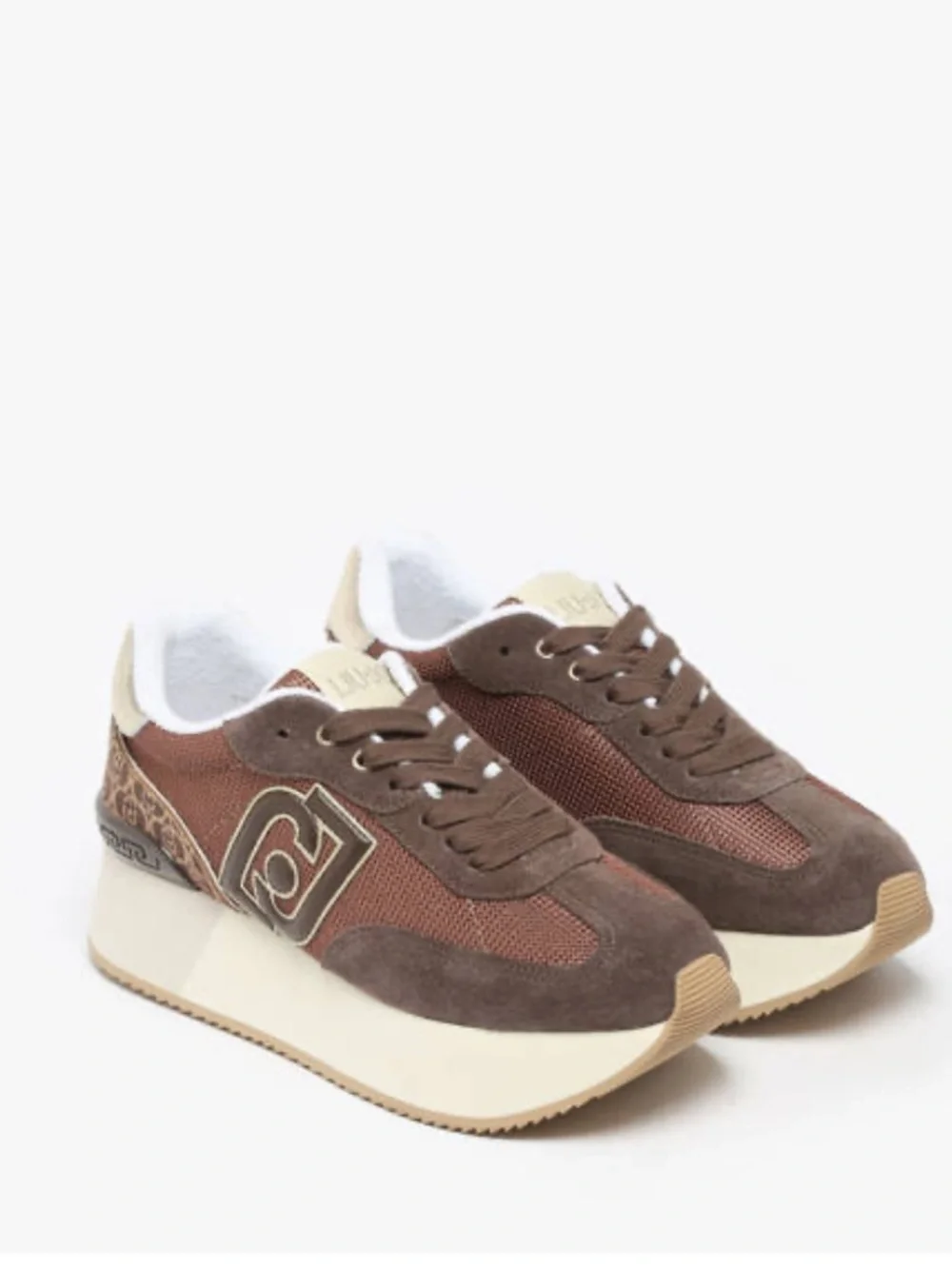 Liu Jo Italian Brand Dreamy 02 Women’s Leather Textile Sneakers EU 41/US 10.5-11